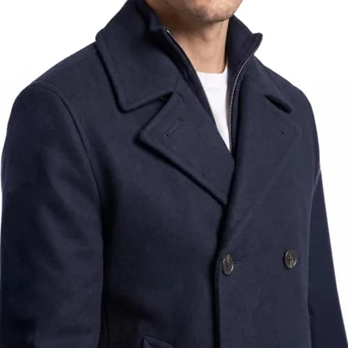 Nautica Wool Blend Peacoat – Double-Breasted Winter Coat, X-Large | Classic Cold-Weather Style thumbnail 6