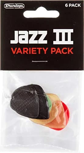 Jim Dunlop Jazz III Pick Variety Pack - 6 Pack | Explore Tone & Feel thumbnail 1
