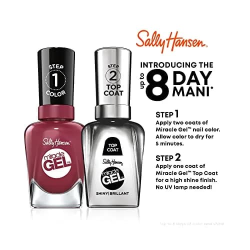 Sally Hansen Miracle Gel Nail Polish Pink Cadillaquer 269 | No UV Lamp, 8-Day Chip-Resistant Gel Finish thumbnail 5