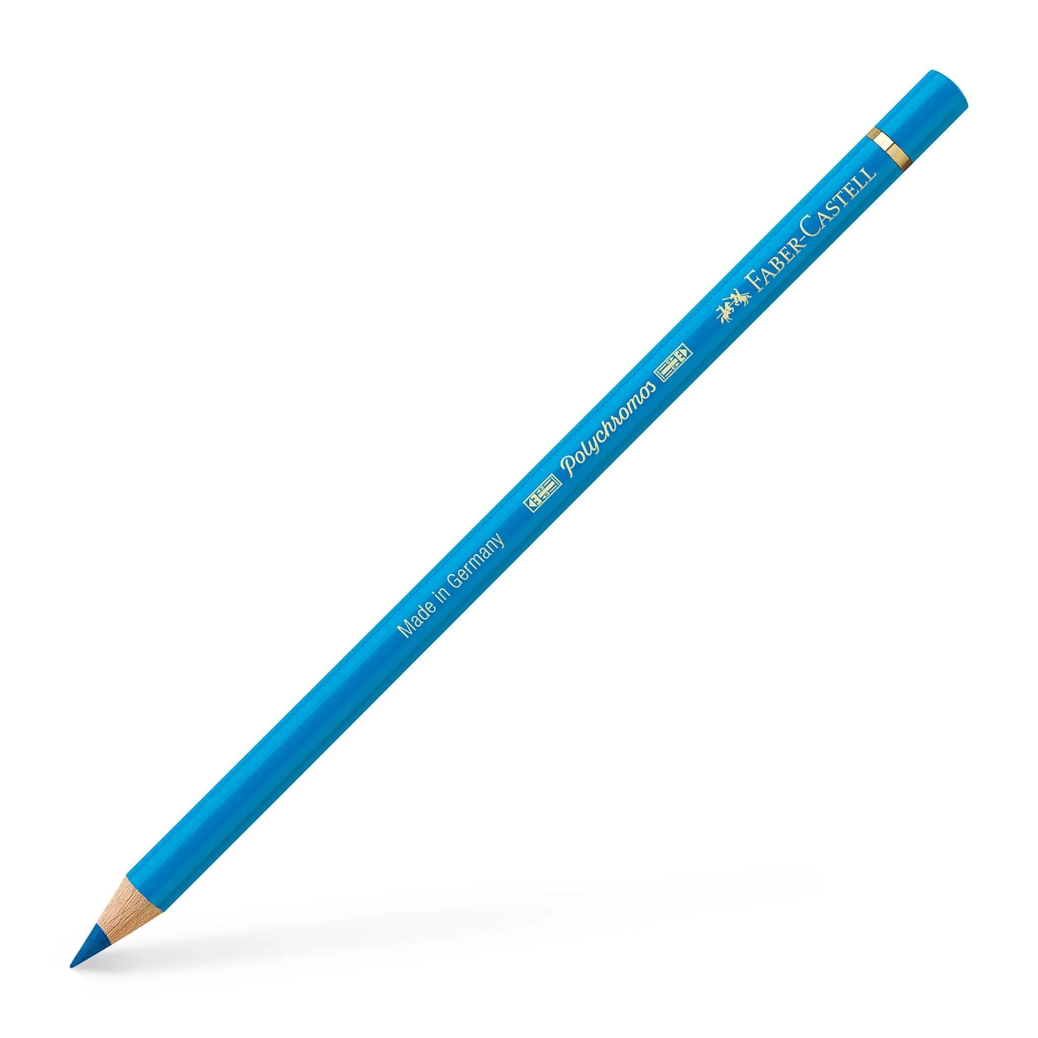 Faber-Castell Polychromos Colored Pencils 6 Count (102 Cream) | Artist Quality for Smooth Drawing — Phthalo Blue