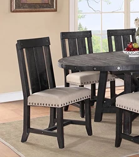 Modus Furniture Yosemite Solid Wood Dining Chair, Cafe | Armless, 24x20x40 in | Rustic Industrial Style thumbnail 2