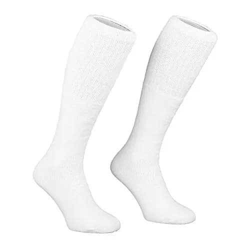 SKATERSOCKS 22" Knee High Classic Plain Solid White Tube Socks | Unisex Comfort Fit thumbnail 1