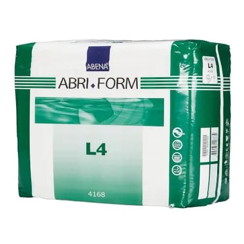 Abena Abri-Form Comfort L4 Plastic-Backed Briefs, Large 40"-60" Waist/Hips, 4000ml Absorbency | High-Security Incontinence Protection thumbnail 1