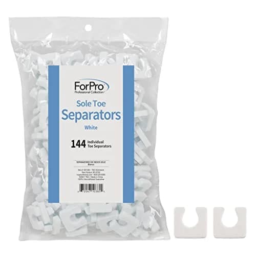 ForPro Sole Toe Separators, 144ct, White | Ultra-Soft Foam for Pedicure & Nail Polish (70-120 chars) thumbnail 1