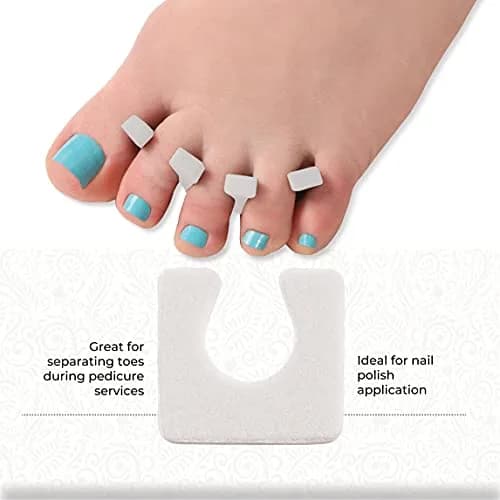 ForPro Sole Toe Separators, 144ct, White | Ultra-Soft Foam for Pedicure & Nail Polish (70-120 chars) thumbnail 4
