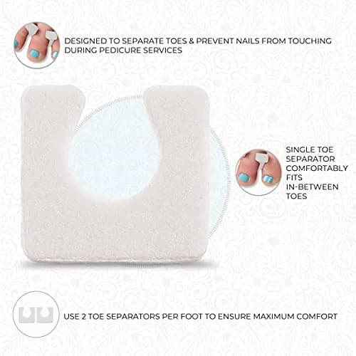 ForPro Sole Toe Separators, 144ct, White | Ultra-Soft Foam for Pedicure & Nail Polish (70-120 chars) thumbnail 6