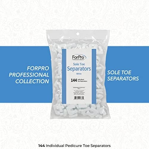 ForPro Sole Toe Separators, 144ct, White | Ultra-Soft Foam for Pedicure & Nail Polish (70-120 chars) thumbnail 3