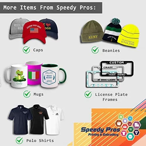 Speedy Pros Custom Beanie for Men & Women Disc Golf A Embroidery Acrylic Skull Cap Hat Black Design Only | Winter & Fall thumbnail 7
