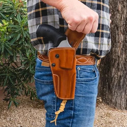 Galco Big Iron Belt Holster Compatible with S&W N Frame 6"/6 1/2"/4" & Colt Anaconda 6" | Premium Leather, Adjustable Fit, Right Hand thumbnail 4