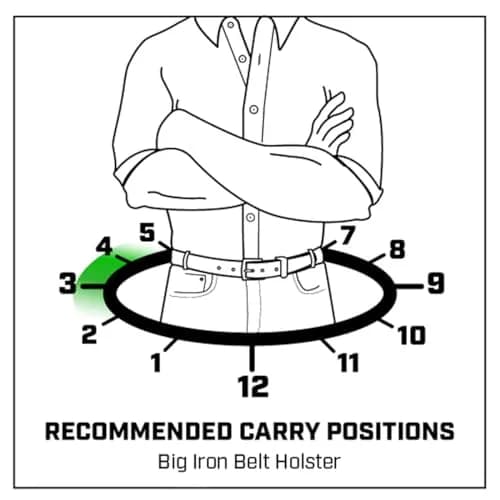 Galco Big Iron Belt Holster Compatible with S&W N Frame 6"/6 1/2"/4" & Colt Anaconda 6" | Premium Leather, Adjustable Fit, Right Hand thumbnail 6