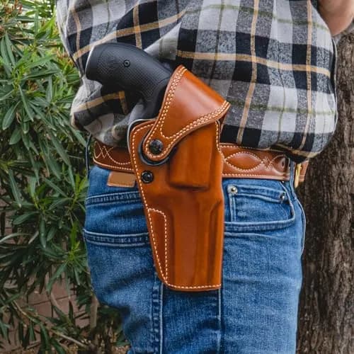 Galco Big Iron Belt Holster Compatible with S&W N Frame 6"/6 1/2"/4" & Colt Anaconda 6" | Premium Leather, Adjustable Fit, Right Hand thumbnail 3