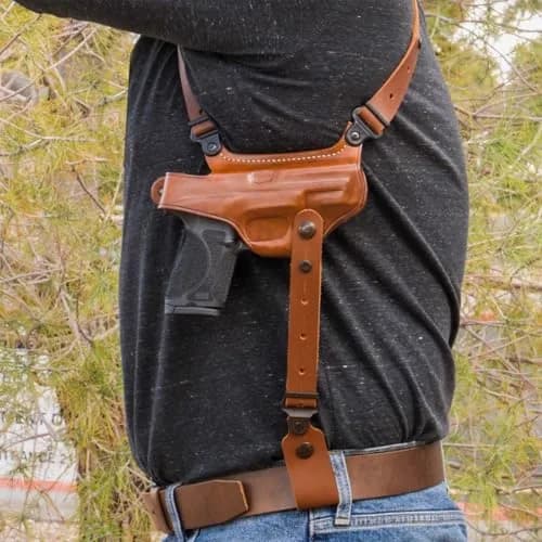 Galco Horizontal Shoulder System Tie Down Set 2.0 | Full Grain Leather, Adjustable Fit (70-120 chars) thumbnail 3