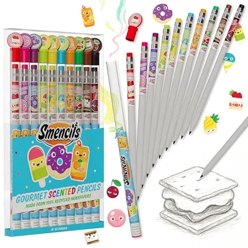 Smencils Scented Graphite HB #2 Pencils (10-Pack) | Recycled Newspaper, 2-Year Scent Life thumbnail 1