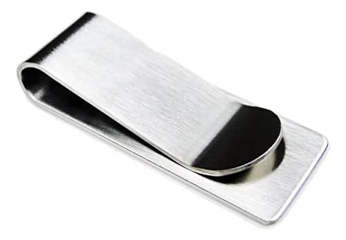 Tapp Collections Silver Stainless Steel Slim Money Clip #3 | Modern Design, Perfect Gift for Groomsman & Father's Day (70-120c) thumbnail 1