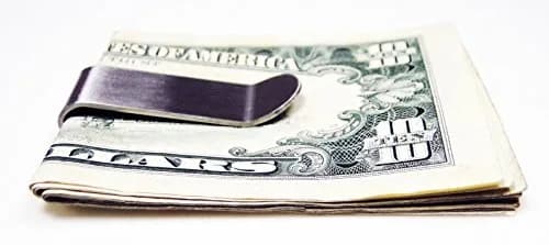 Tapp Collections Silver Stainless Steel Slim Money Clip #3 | Modern Design, Perfect Gift for Groomsman & Father's Day (70-120c) thumbnail 3