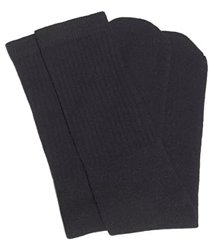 SKATERSOCKS 25" Knee High Classic Solid Black Tube Socks | Unisex, Made in USA, 82% Cotton, 10% Nylon, 5% Acrylic, 3% Spandex thumbnail 1