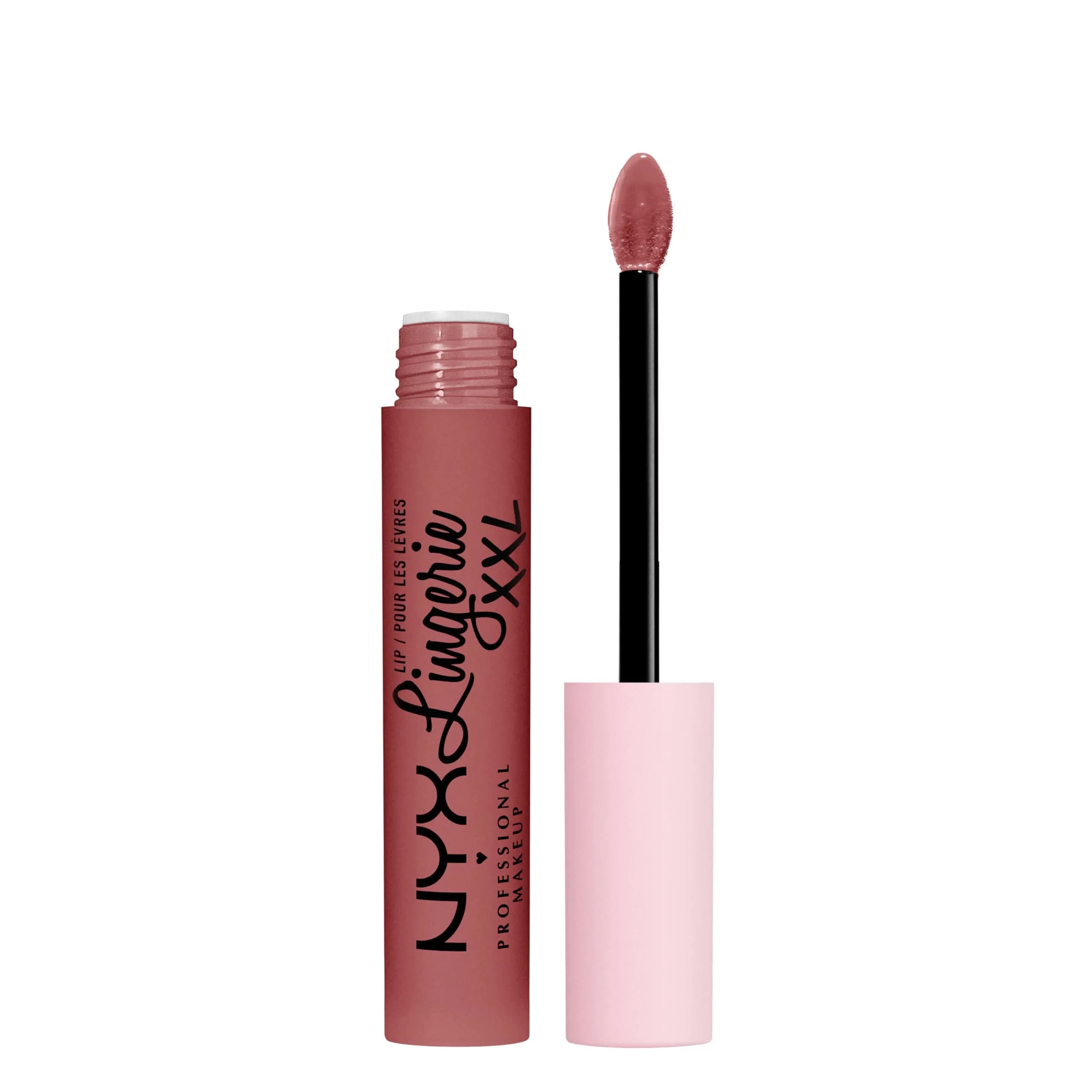 NYX PROFESSIONAL MAKEUP Lip Lingerie XXL Matte Liquid Lipstick On Fuego (Fire Red) 3.8ml (0.13 Fl Oz) | Long-Lasting Matte Finish — Strip'd Down