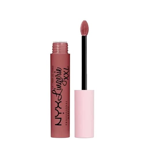 NYX PROFESSIONAL MAKEUP Lip Lingerie XXL Matte Liquid Lipstick - Strip'd Down (Coral Beige) 4ml (0.13 Fl Oz) | Long-Lasting Matte Wear thumbnail 1