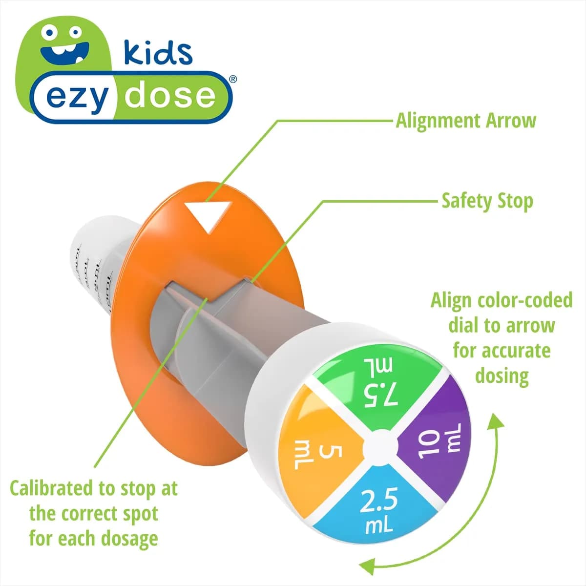 EZY DOSE Kids Oral Syringe & Medicine Dispenser 10 mL (0.34 Fl Oz) 3-Pack | Accurate Dosing for Infants & Toddlers - view 3