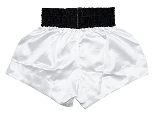Fairtex Muay Thai Boxing Shorts Traditional Styles (White, Medium) | Quick-Drying Microfiber for Martial Arts thumbnail 2