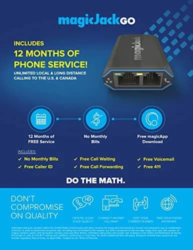 magicJackGO 2017 VOIP Phone Adapter Portable Home and On-The-Go Digital Phone Service | Make Unlimited Local & Long Distance Calls to U.S. & Canada thumbnail 4