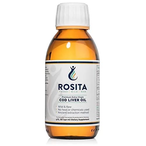 Rosita Extra Virgin Cod Liver Oil Liquid 5 Fl Oz | Unprocessed, Sustainably Caught, Natural Nutrients thumbnail 1