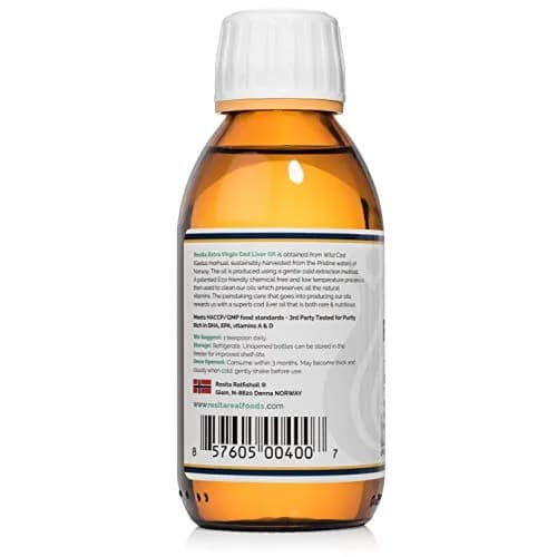 Rosita Extra Virgin Cod Liver Oil Liquid 5 Fl Oz | Unprocessed, Sustainably Caught, Natural Nutrients thumbnail 3