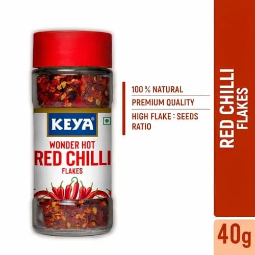 KEYA Red Chilli Flakes Seasoning 40g (1.41 oz) | Aromatic Spicy Dried Pizza Pasta Seasoning thumbnail 6