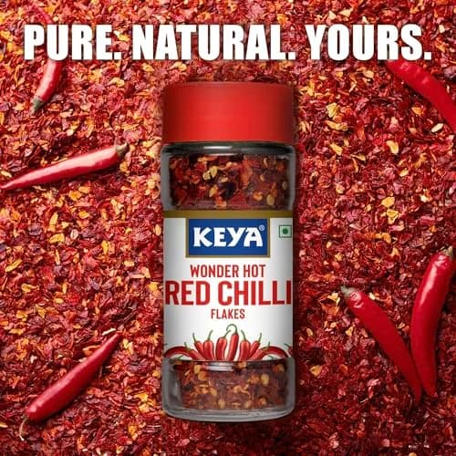 KEYA Red Chilli Flakes Seasoning 40g (1.41 oz) | Aromatic Spicy Dried Pizza Pasta Seasoning thumbnail 2