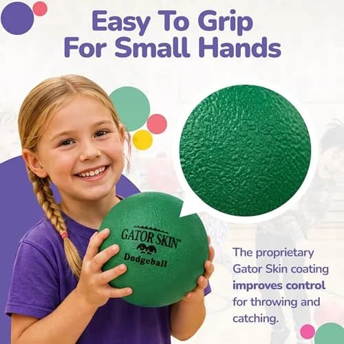 Gator Skin Foam Dodgeballs 6 Inch (156g) 6-Pack | No-Sting Fun for Kids Ages 4-8 thumbnail 5