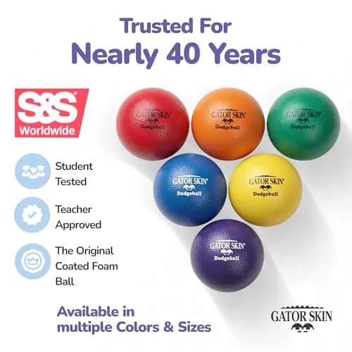 Gator Skin Foam Dodgeballs 6 Inch (156g) 6-Pack | No-Sting Fun for Kids Ages 4-8 thumbnail 6