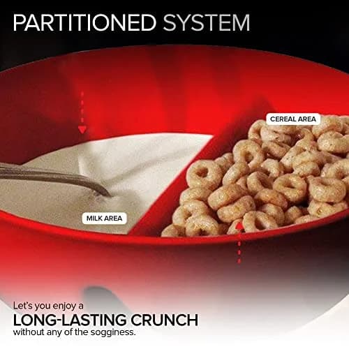 Just Solutions Crunch Anti-Soggy Cereal Bowl - Keeps Cereal Crunchy | BPA Free | Microwave Safe | Pack of 3 thumbnail 3