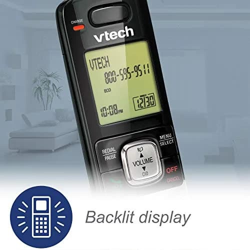 VTech CS6719-15 DECT 6.0 Cordless Phone with Caller ID/Call Waiting, 1 Handset Blue | Backlit Keypad & Display thumbnail 6