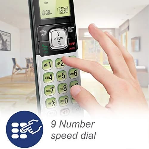 VTech CS6719-15 DECT 6.0 Cordless Phone with Caller ID/Call Waiting, 1 Handset Blue | Backlit Keypad & Display thumbnail 9