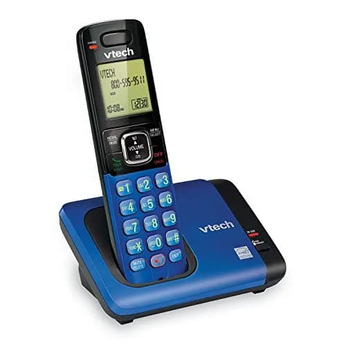 VTech CS6719-15 DECT 6.0 Cordless Phone with Caller ID/Call Waiting, 1 Handset Blue | Backlit Keypad & Display thumbnail 2