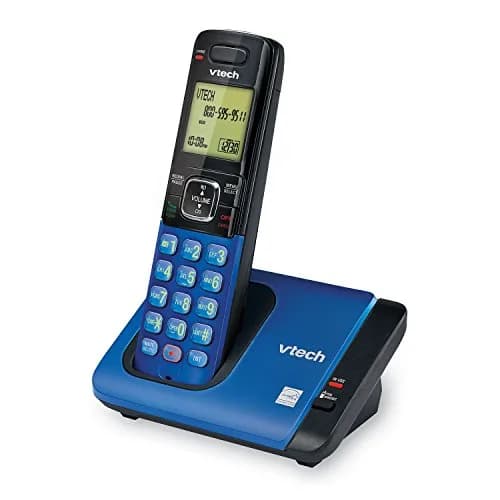 VTech CS6719-15 DECT 6.0 Cordless Phone with Caller ID/Call Waiting, 1 Handset Blue | Backlit Keypad & Display thumbnail 3