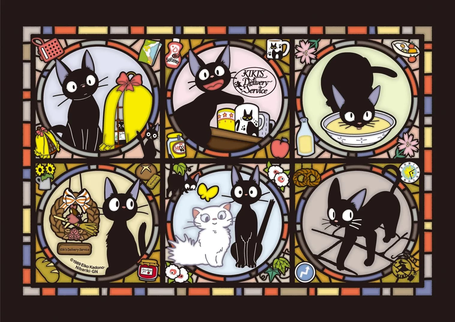Ensky Kiki's Delivery Service Jiji Art Crystal Jigsaw Puzzle 7" x 10" | Studio Ghibli Merchandise (70-120 chars)