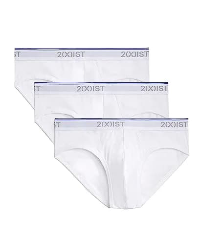 2(X)IST Cotton Stretch No Show Brief White LG | Supportive, Seamless, Low-Rise Comfort thumbnail 1