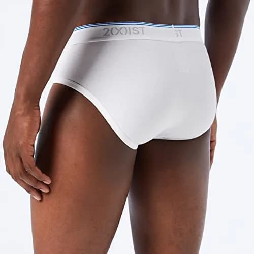 2(X)IST Cotton Stretch No Show Brief White LG | Supportive, Seamless, Low-Rise Comfort thumbnail 4