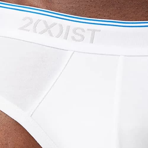 2(X)IST Cotton Stretch No Show Brief White LG | Supportive, Seamless, Low-Rise Comfort thumbnail 3