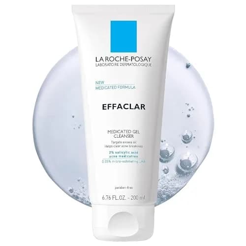 La Roche-Posay Effaclar Medicated Acne Face Wash 200ml (6.8 Fl Oz) | Dermatologist Tested for Oily & Sensitive Skin thumbnail 1