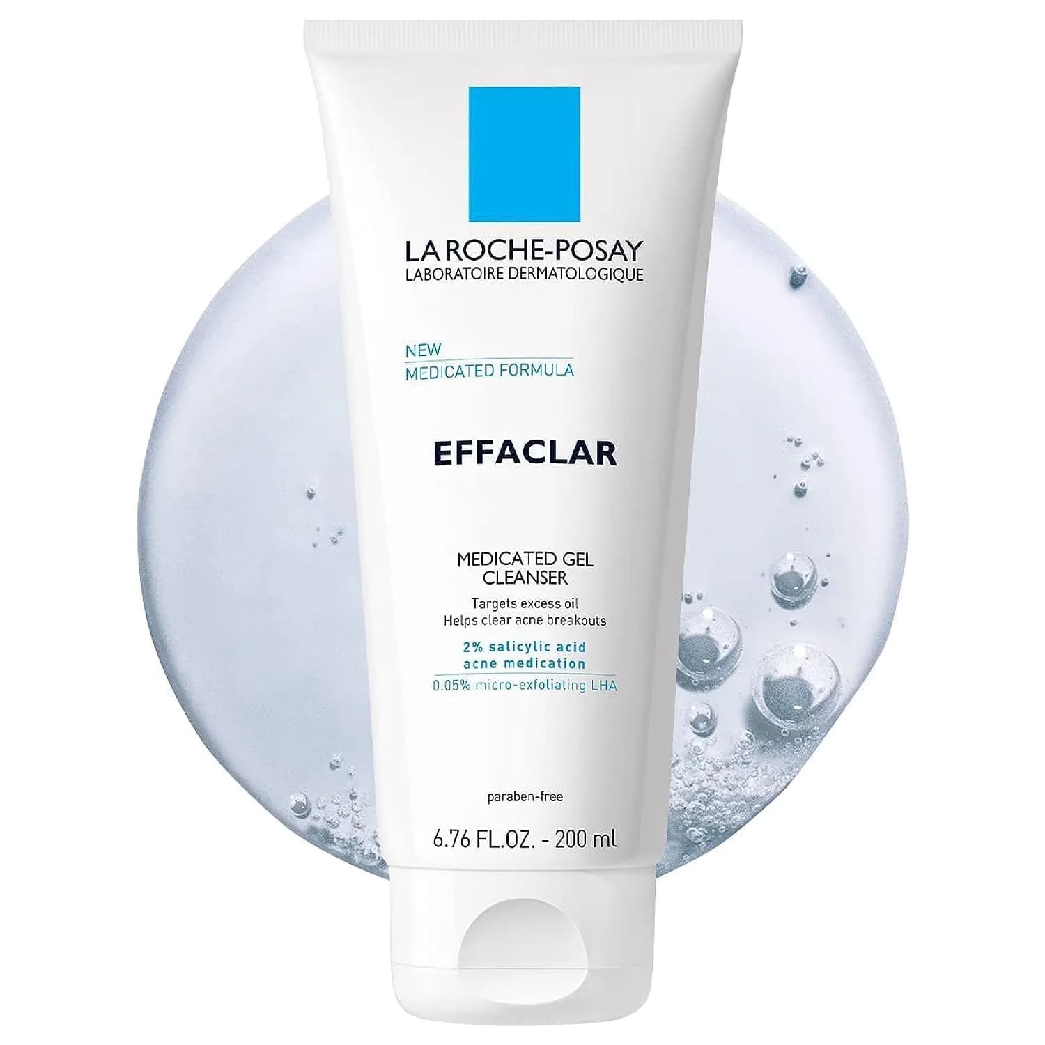 La Roche-Posay Effaclar Medicated Acne Face Wash 200ml (6.8 Fl Oz) | Dermatologist Tested for Oily & Sensitive Skin - main product image