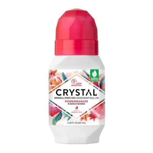 Crystal Essence Mineral Deodorant Roll-On Pomegranate 66ml (2.25 Fl Oz) | 24-Hour Odor Protection thumbnail 1