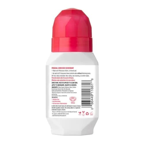 Crystal Essence Mineral Deodorant Roll-On Pomegranate 66ml (2.25 Fl Oz) | 24-Hour Odor Protection thumbnail 2