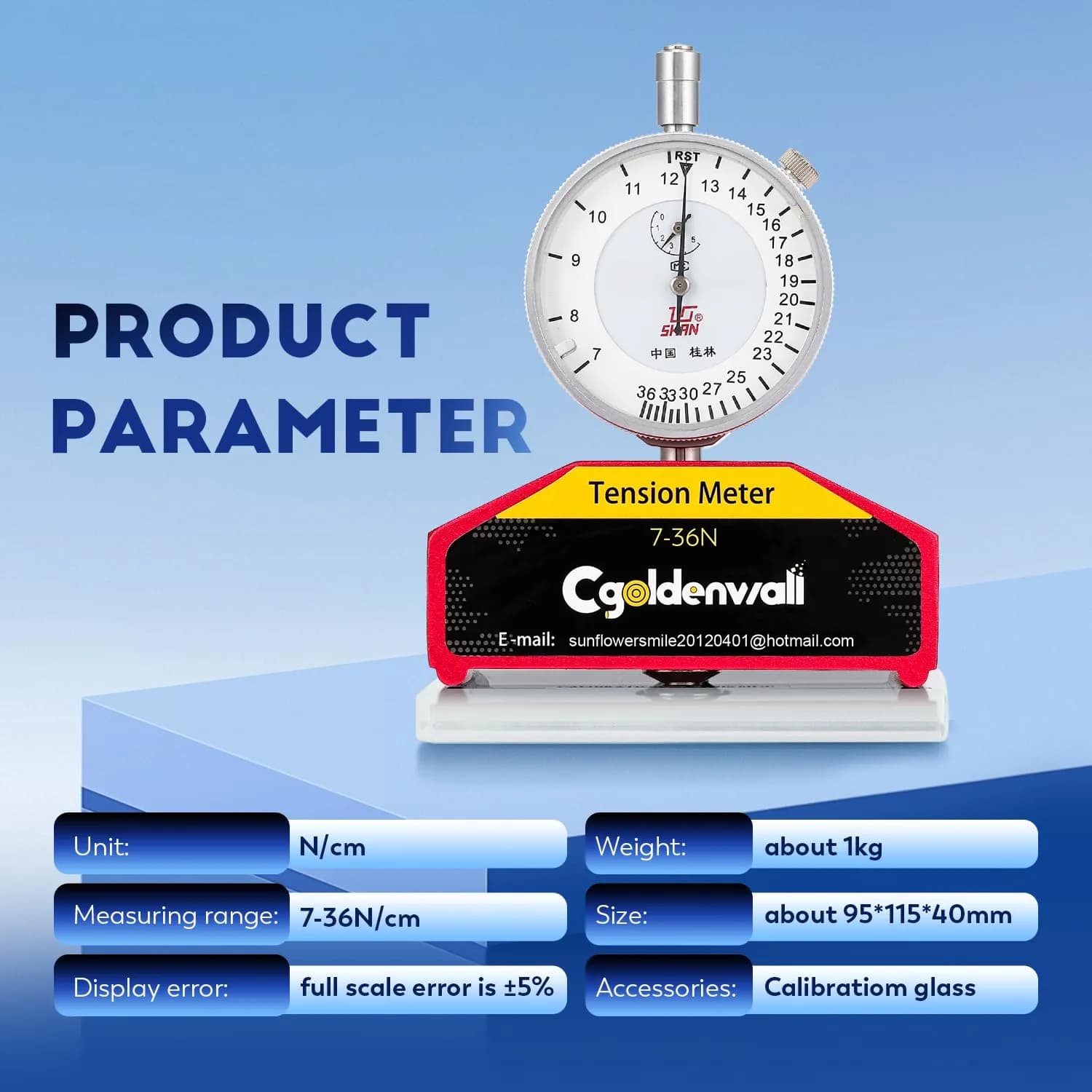 CGOLDENWALL High Precision Silk Screen Printing Tension Meter 7-36N | Accurate Force Measurement Tool - view 7