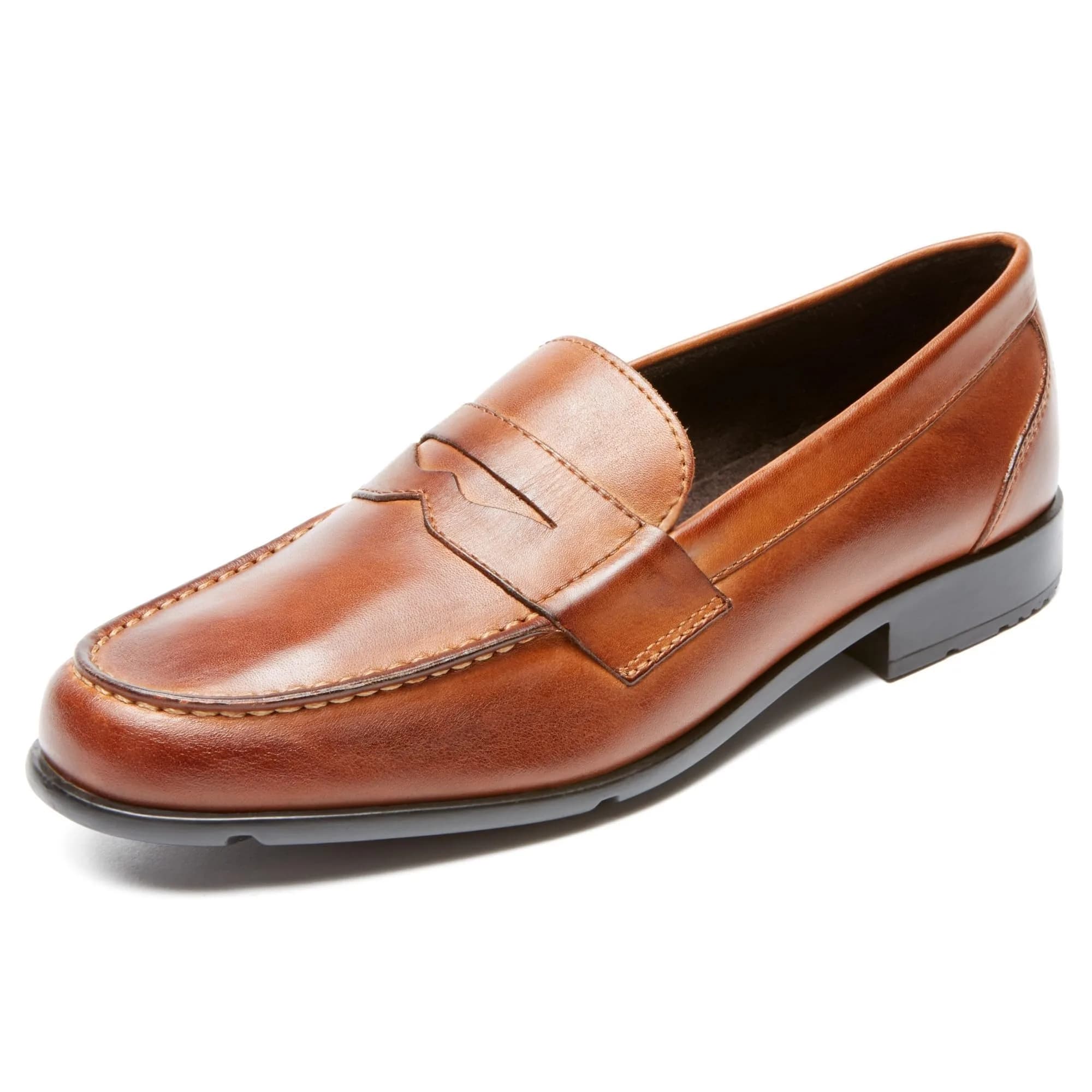 Rockport Men's Classic Loafer Penny, Cognac, 7 Medium | Lightweight Comfort & Classic Style — Cognac / 8 Wide