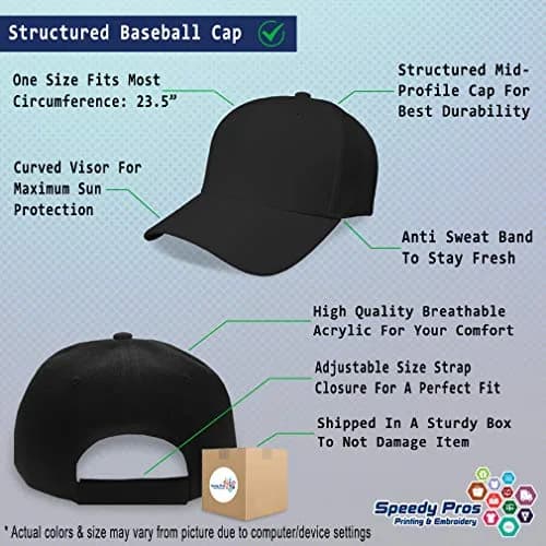 Speedy Pros Custom Baseball Cap Mandolin Embroidery Black Design Only | Classic Music Dad Hat for Men & Women thumbnail 2