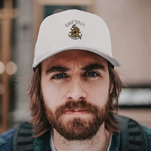Speedy Pros Baseball Cap Captain Wheel Sailing Anchor Embroidery 100% Acrylic Black | Classic Unisex Style thumbnail 4