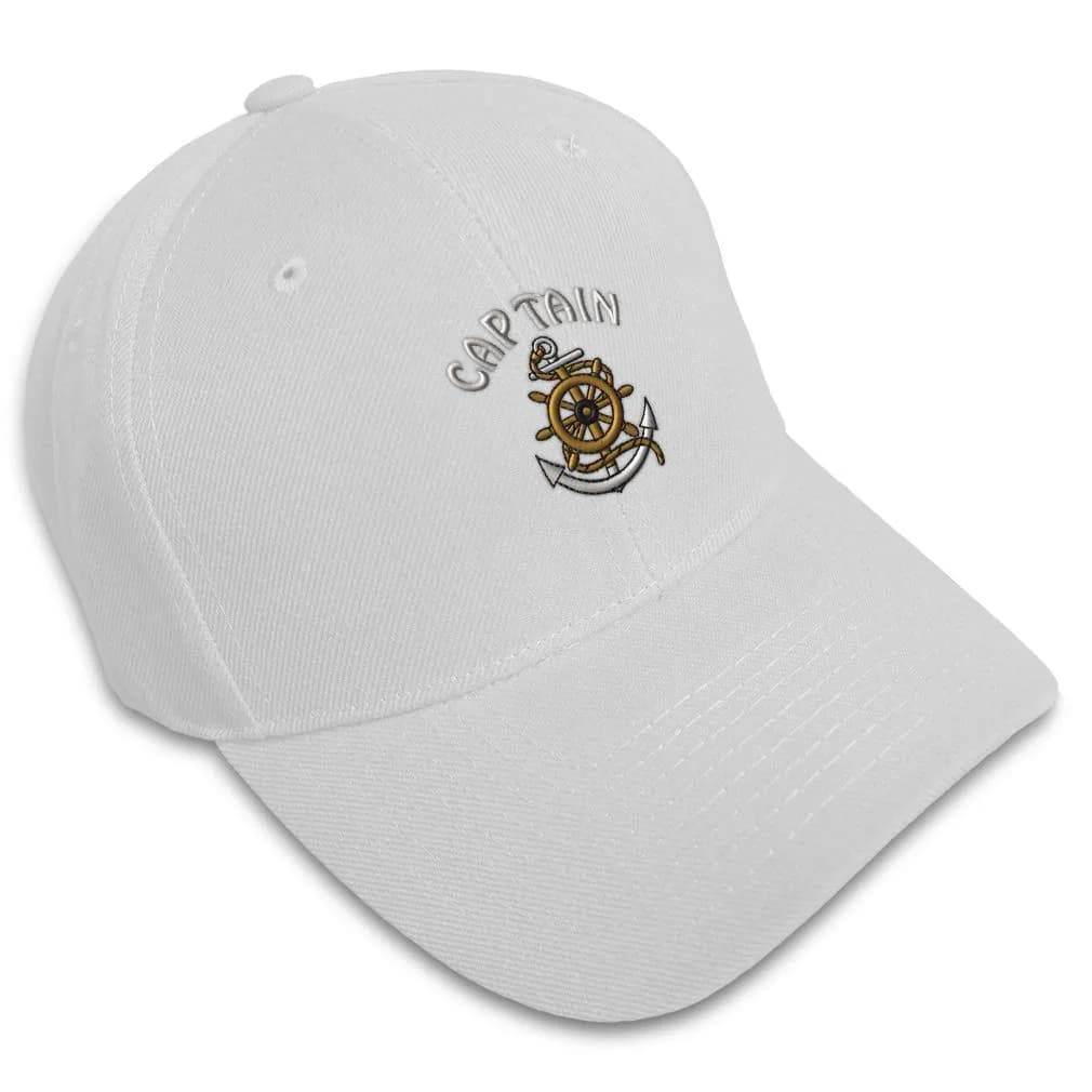 Speedy Pros Baseball Cap Captain Wheel Sailing Anchor Embroidery | Classic Unisex Acrylic Hat
