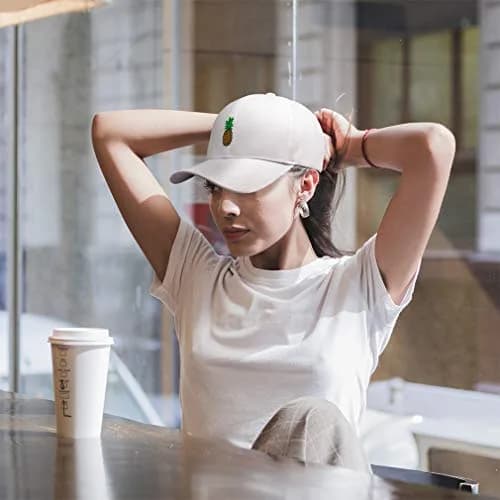 Speedy Pros Custom Baseball Cap Pineapple Embroidery 58cm | Food & Beverage Design, Unisex, Khaki thumbnail 4